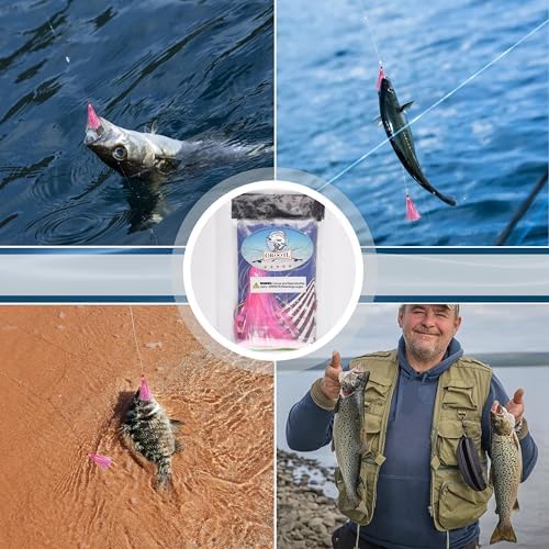 Flounder Rigs for Saltwater Fishing, 6pcs Fishing Bait Rigs with Mylar Bucktail Teaser Hook Pr-Rigged Fishing Rigs for Surf Ocean Flounder Sea Bass Halibut Fishing - Image 6