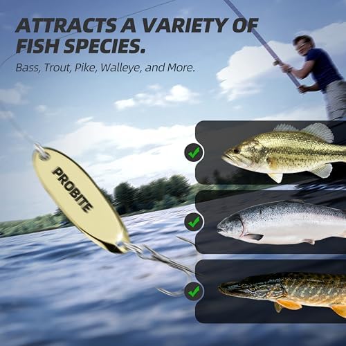Jigging Spoon Fishing Lures, Slant Cut Metal Spoon with Glow, High Flash, Sharp Treble Hooks, Precision Wobble for Bass, Trout, Pike & Walleye - Image 3