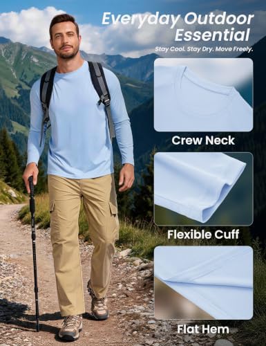 MLYENX 7 Pack Long Sleeve Shirts for Men Sun Protection Quick Dry - Image 6