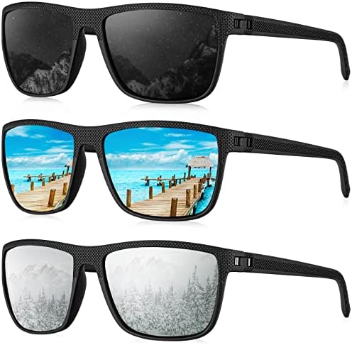 KALIYADI Polarized Sunglasses for Men, Lightweight Sun Glasses with UV Protection for Driving Fishing Golf by KALIYADI