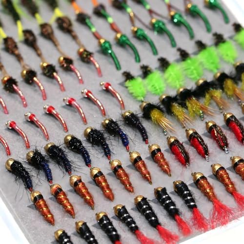 24/32/48/72/96 Fishing Lures Set with Waterproof Fly Box Fly Fishing Flies Assortment Dry Wet Nymphs Streamers & Wooly Buggers Trout Flies for Bass Salmon Fresh Saltwater - Image 6