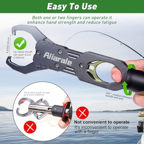 Fishing Pliers,Fish Lip Gripper & Scale Combo - Saltwater Resistant Fishing Tools Kit,Multitool Hook Remover and Split Ring Pliers with Sheath,Fishing Gear,Fishing Gifts for Men - Image 5