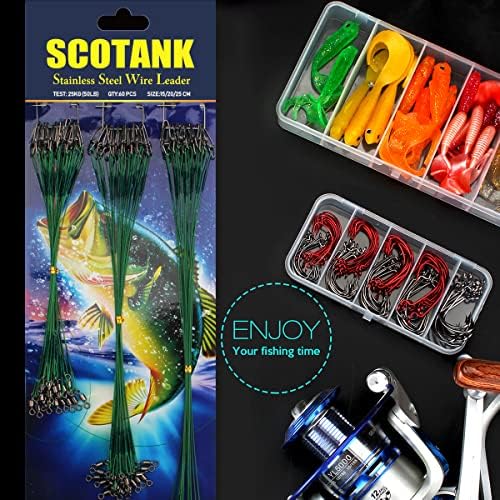 Fishing Leaders, Fish Line Stainless Steel Wire with Swivels Snap Connect Fishing Gear and Equipment Tackle Kit, for Lures Bait Rig Or Hooks, Fishing Gift - Image 6