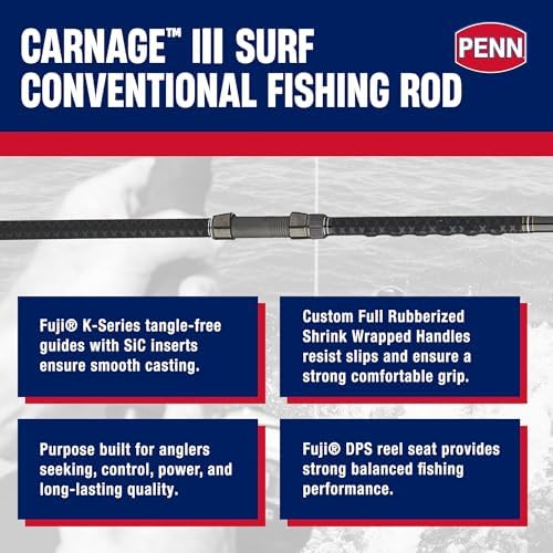 Penn Carnage II & Carnage III Surf Conventional Fishing Rod - Image 2