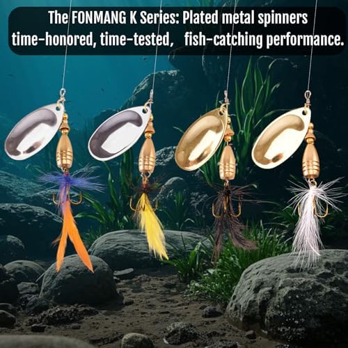 FONMANG Fishing Lure Spinner baits for Freshwater and Saltwater,2026 New Bass Trout Fishing Lures Also for Crappie Salmon Walleye Pike - Image 5