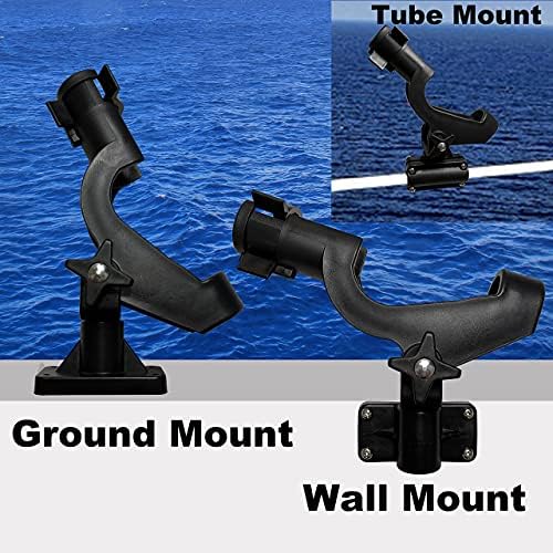 HiUmi Adjustable Rotatable Plastic Fishing Rod 3 Mount Rack Holder Bracket Boat Canoeing Rowing Mount Kit Kayak Side Rod Holder - Image 3