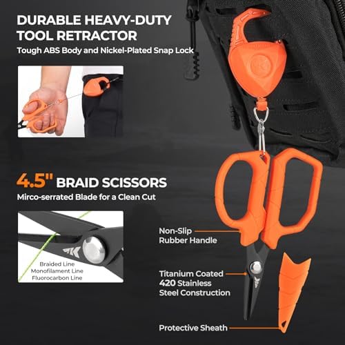 KastKing SteelStream 8pc Fishing Tool Kit, Fishing Gear and Gifts for Men - Image 4