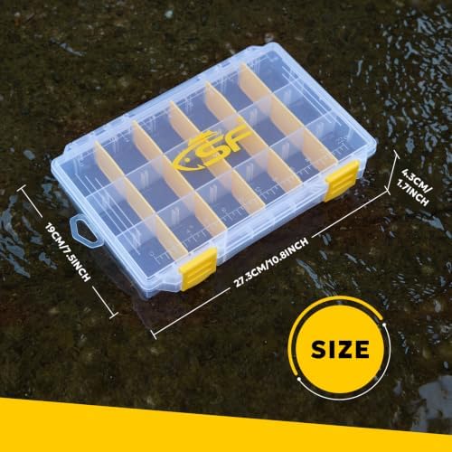 SF Tackle Box 3600 Plastic Tackle Trays Fishing Tackle Box Storage Organizer with Removable Dividers 4 Packs Lure Terminal Storage - Image 2