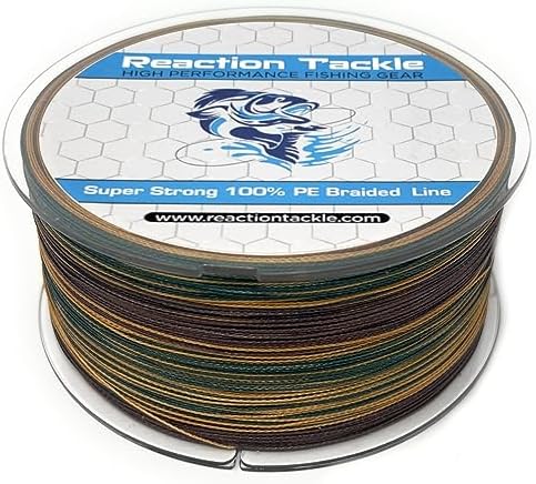 Reaction Tackle Braided Fishing Line - Pro Grade Power Performance for Saltwater or Freshwater Fish - Colored Fishing Line Braid for Extra Visibility by ReactionTackle