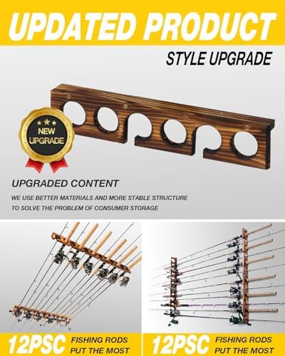 Ghosthorn Fishing Rod Holder,Wall or Ceiling Mounted Pole Rack Garage - Image 3