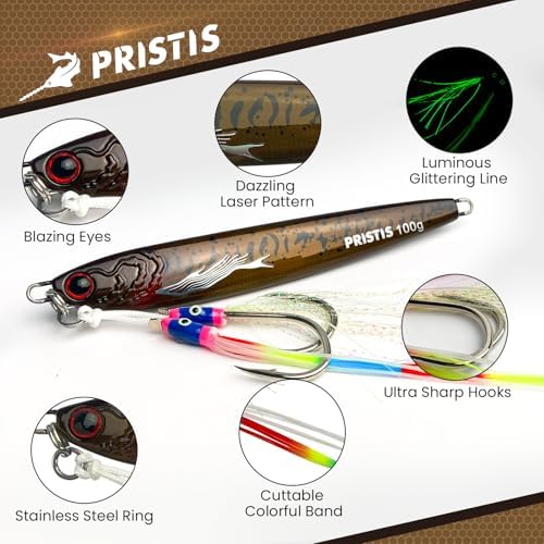 Pristis Angel Wings Vertical Jig, Saltwater Fishing Lure with Sharp Hook - Image 2