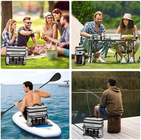 Kayak Cooler Behind Seat - Waterproof Cooler Bag Compatible with Lawn-Chair Seat Kayak，Kayak Accessories Camping Cooler, Portable Ice Chest for Fishing, Beach, Travel,Picnic, Cooler Leak-Proof - Image 5