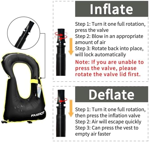 Snorkel Vest, Adults Portable Kayaking Buoyancy Inflatable Swim Vest Jackets, Diving Surfing Adjustable Snorkeling Vest Swimming Jacket for Outdoor Water Sports Fun Safety - Image 2