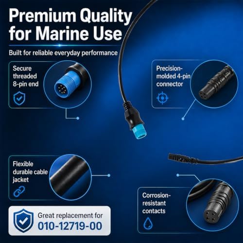 010-12719-00 8-Pin to 4-Pin Transducer Adapter Cable for Garmin - Image 6