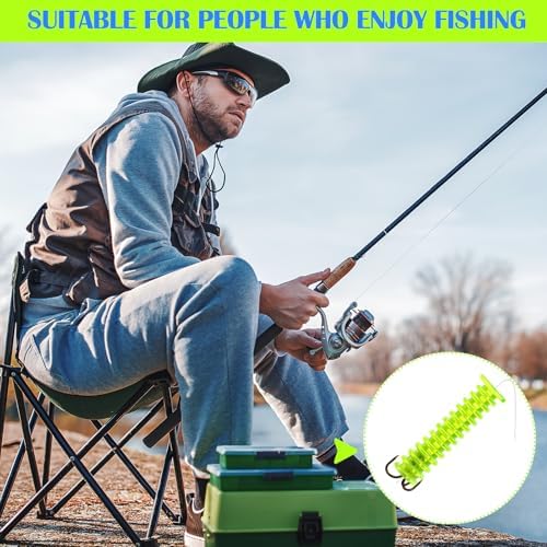Soulchen Dip Bait Worms for Catfish Soft Swimming Lures for Catfish with Trident Hook Plastic Swim Baits Freshwater/Saltwater Plastic Swimming Lures - Image 5