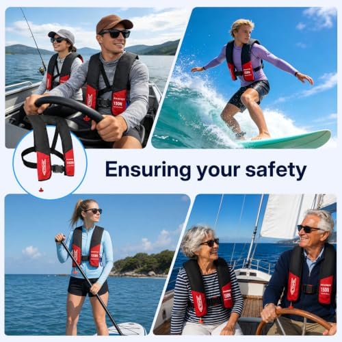 Inflatable PFD Life Jackets for Adults, 33g CO2 Cylinder - Image 5