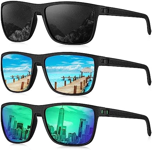 KALIYADI Polarized Sunglasses for Men, Lightweight Sun Glasses with UV Protection for Driving Fishing Golf by KALIYADI