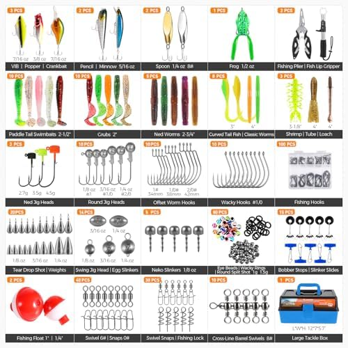 PLUSINNO Large 3 Layers Fishing Tackle Box Lures Kit with Tackle Included - Image 5