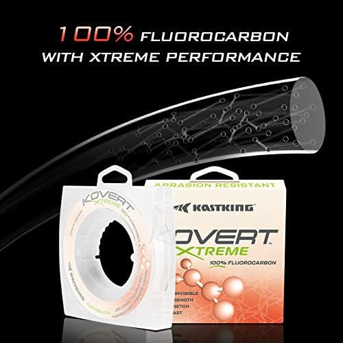 KastKing Kovert 100% Fluorocarbon Fishing Line - Clear Fishing Leader - Image 3