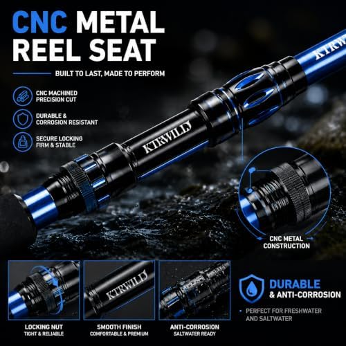TORVEX Telescopic Fishing Rod,Travel Spinning Rod with Ceramic Guides, Stainless Steel Reel Seat, EVA Handle, Portable Collapsible for Bass Trout Catfish, Freshwater Saltwater, 6-9FT - Image 5