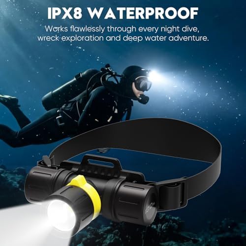 NAKCNM 3000LM IPX8 Waterproof Diving Flashlight Magnetic Rotary Switch - Image 4