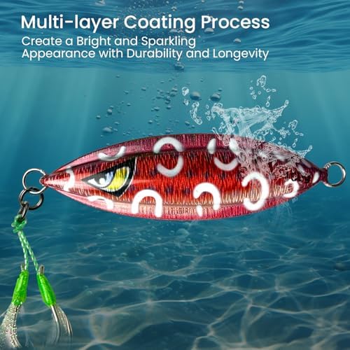 Pristis 3 pcs Sinking Jigs, Slow Fall Pitch Metal Sea Fishing Lures - Image 5