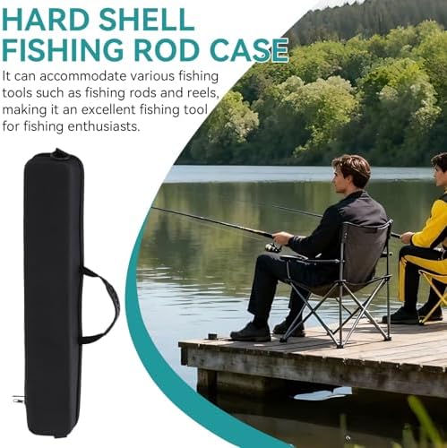Travel Fishing Rod Case Hard Shell, Fishing Pole Carrying Case for Travel Fishing Rod Bag Carrier Case Fishing Pole Travel Case with Shoulder Strap for Fishing Tools - Image 2