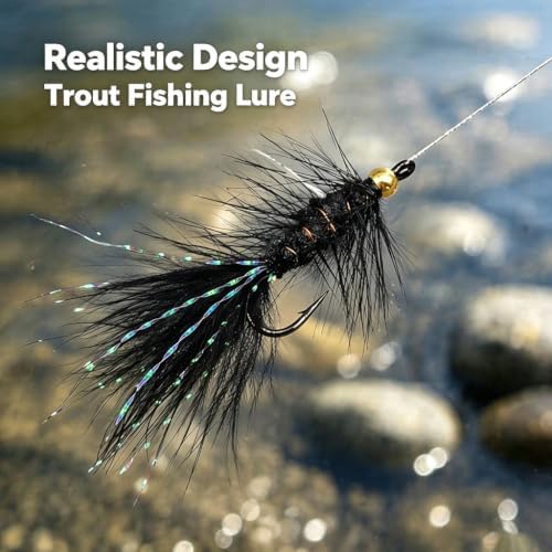 24Pcs Fly Fishing Lures Set, Mixed Dry Nymph Streamer with Storage Box - Image 6