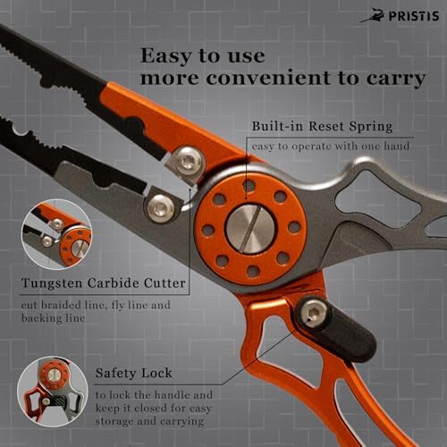 Pristis UTA II Fishing Pliers, Multi-Function Split Ring Hook Remover Gear - Image 3