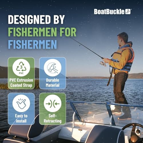 BoatBuckle 24-Inch Self-Retracting Fishing Rod Holder for Boat - Image 6