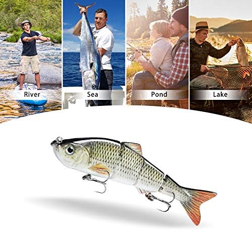 TRUSCEND Swimmax Easy Catch Fishing Lures with BKK Hooks, Wiggling, Vibrating, Rattling and Gurgling for More Bites, Heavy-Duty Dyneema Fiber Jointed Swimbaits for Bass, Trout, Crappie, Walleye, Pike - Image 6