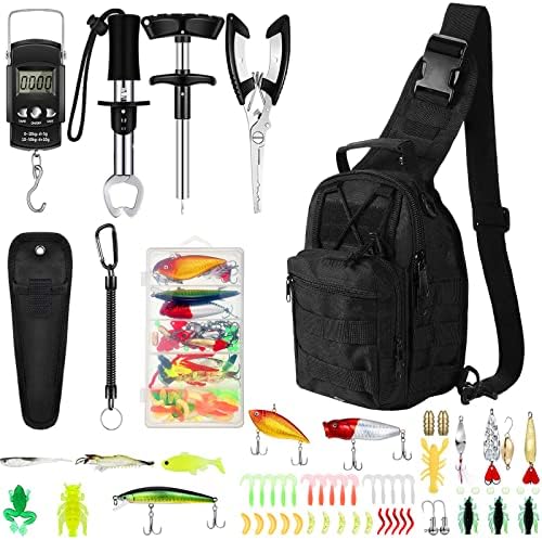 Sosation 134 Pcs Fishing Tool Beginner Starter Kit by Sosation