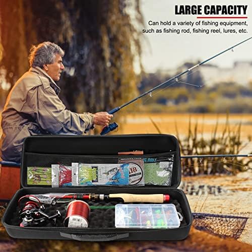21 inch Fishing Tackle Storage, Hard EVA Case Fishing Rod Reel Organizer - Image 4