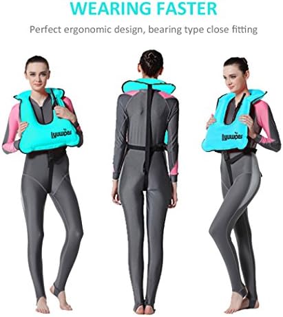 Inflatable Snorkel Vest Adult Snorkeling Jacket Free Diving Swimming Safety - Image 6