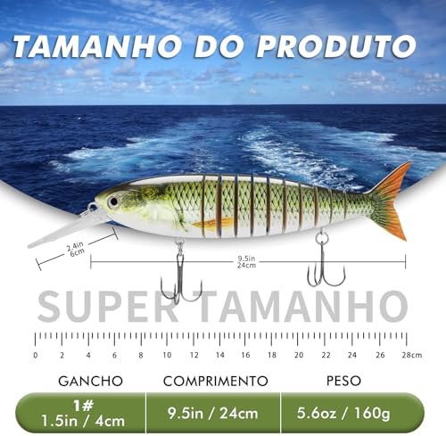 TRUSCEND Swimmax Easy Catch Fishing Lures with BKK Hooks, Wiggling, Vibrating, Rattling and Gurgling for More Bite, Heavy-Duty Dyneema Fiber Jointed Swimbaits for Bass, Trout, Walleye, Crappie, Pike - Image 5