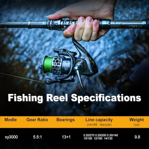 Sougayilang Fishing Rod Reel Combo with Telescopic Fishing Pole Spinning Reel Carrier Bag for Travel Saltwater Freshwater Fishing - Image 3