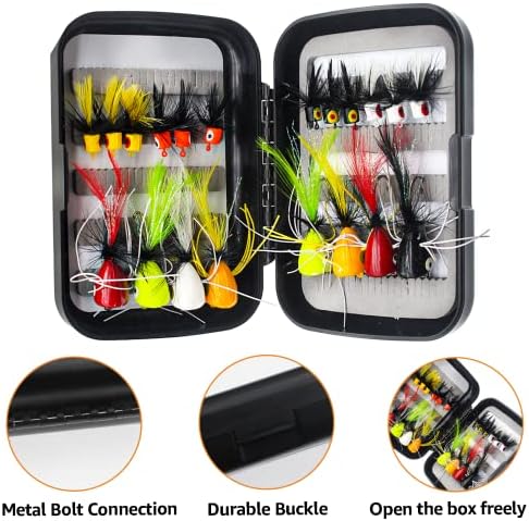 Fly Fishing Poppers Dry Flies Topwater Lures Bass Trout Kit Pro XL - Image 6