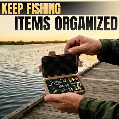 2 Pcs Small Waterproof Box Set, 4.92 x 2.95 x 1.53", (Black & Khaki) - Image 6