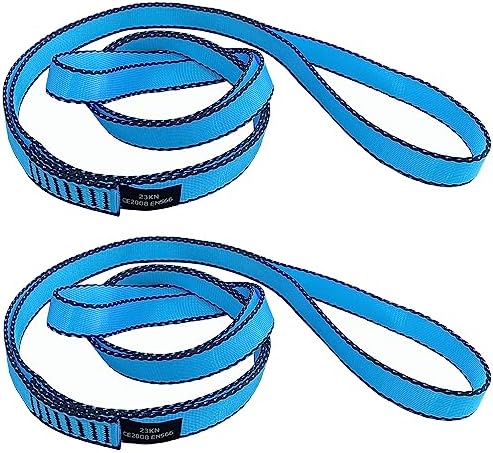 18MM Nylon Climbing Slings Runners 23 kN Strong Webbing Straps for Rock Climbing, Rappelling, Swing, Yoga Hammock etc by CAPARK
