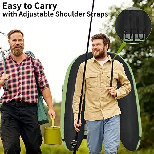 Fishing Float Tube with Adjustable Backpack Straps, Storage Pockets, Fish Ruler, Fly Fishing Boat with Pump, Oar, Rod Holder and Mount, Fins, 350LBS Load Bearing Capacity, FT003 - Image 5