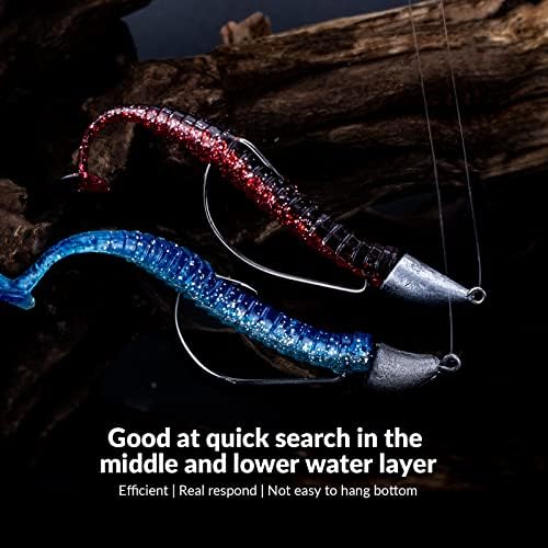 THKFISH Weedless Swimbait Jig Heads for Bass Fishing, Weighted Texas Rig Hook Fishing Hooks Saltwater Freshwater 1/8 oz, 1/6 oz, 1/4 oz, 3/8 oz, 1/2 oz,3/4 oz - Image 6