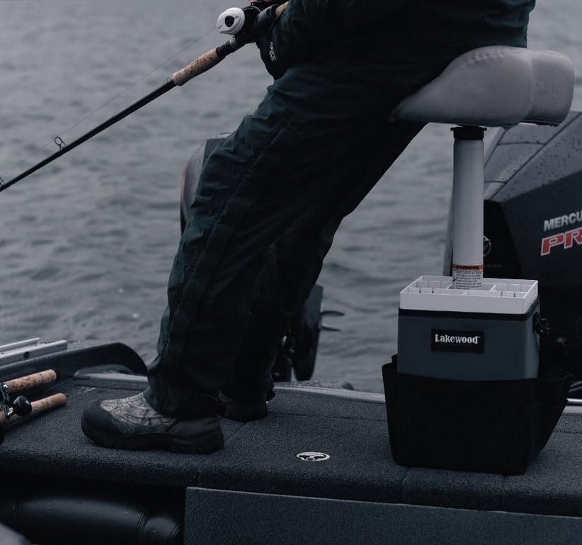 Lakewood Pedestal Pal Sr. | Fishing Lure Organizer | Soft-Sided Hard Case | Tackle Storage Solution for Musky/Pike | Gray - Image 3