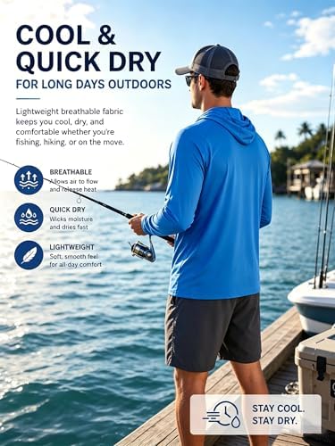 ZITY Men's Lightweight Pullover Hoodie UPF 50+ Fishing Shirts Sweatshirt - Image 5