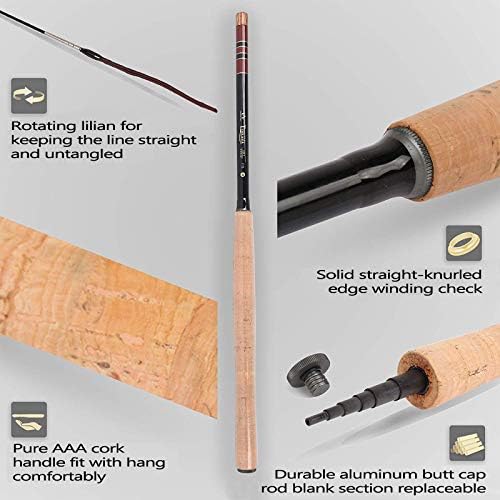 Maxcatch Tenkara Fly Fishing Rod and Combo 7:3 Action, 9/10/11/12/13ft/Triple Zoom 8'10''/9'9''/10'6'',10'8''/11'10''/12'9'' - Image 5