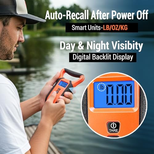 Fish Scale Floating Waterproof with Lip Grip, 110 lb Capacity Backlit LCD - Image 5