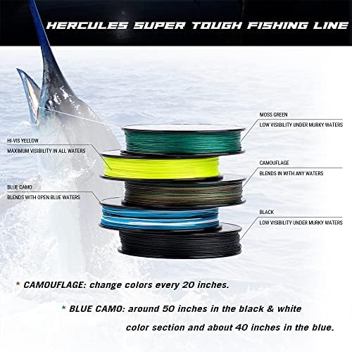 HERCULES Super Tough Braided Fishing Line, 4 lb - 160 lb Braid Lines - Image 3