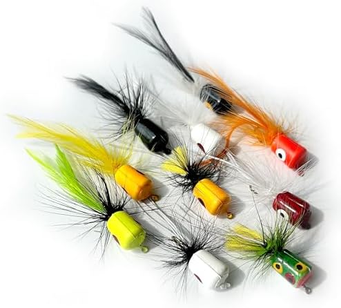 Fly Fishing Flies Kit/Trout/Salmon/bass Flies Streamers Dry/Wet Flies.Nymphs,Fly Poppers (with Waterproof Fly Box) by YAZHIDA