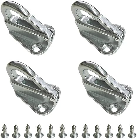 soujkooy 4 Pcs Fender Hanger Strong 316 Stainless Steel Safety Heavy Hook Fender Spring Hook Snap Attach Rope Boat Sail Tug Ship Marine Hardware Boats Accessories by soujkooy