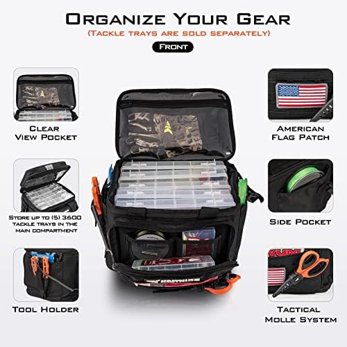 KastKing KarryAll Fishing Tackle Bag, Saltwater & Freshwater Gear Storage - Image 2