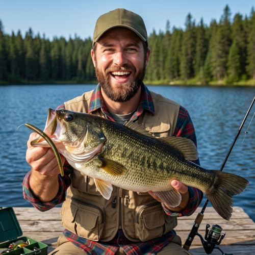 Vinsot 200 Pack Soft Plastic Bass Fishing Lures 5" - Image 3